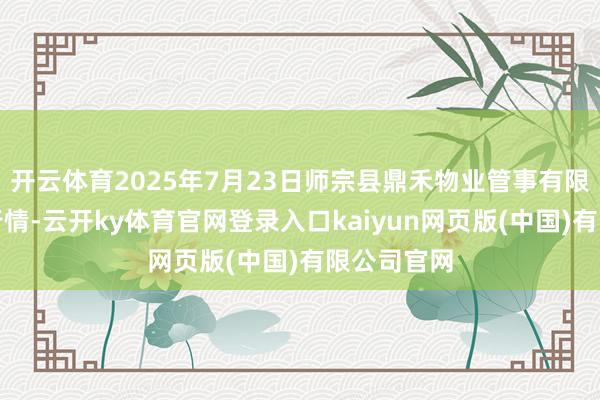 开云体育2025年7月23日师宗县鼎禾物业管事有限公司价钱行情-云开ky体育官网登录入口kaiyun网页版(中国)有限公司官网