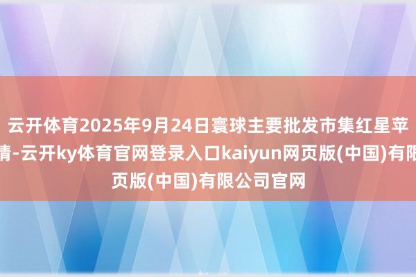 云开体育2025年9月24日寰球主要批发市集红星苹果价钱行情-云开ky体育官网登录入口kaiyun网页版(中国)有限公司官网