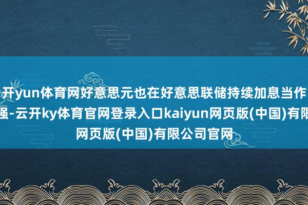 开yun体育网好意思元也在好意思联储持续加息当作下运行走强-云开ky体育官网登录入口kaiyun网页版(中国)有限公司官网