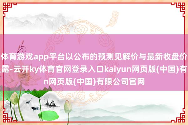 体育游戏app平台以公布的预测见解价与最新收盘价进行对比显露-云开ky体育官网登录入口kaiyun网页版(中国)有限公司官网