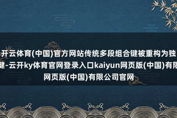 开云体育(中国)官方网站传统多段组合键被重构为独建功能按键-云开ky体育官网登录入口kaiyun网页版(中国)有限公司官网