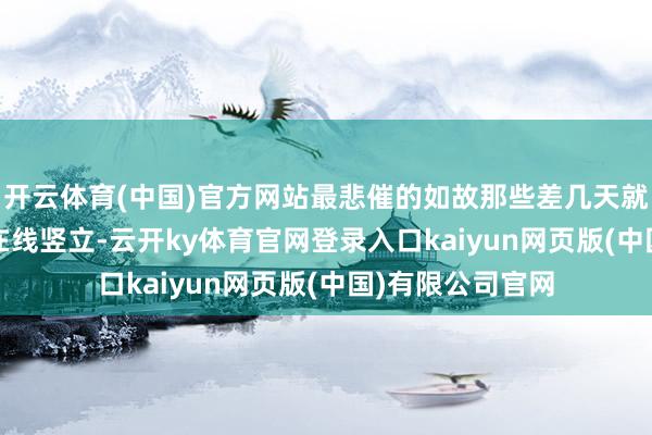 开云体育(中国)官方网站最悲催的如故那些差几天就能收尾1000天在线竖立-云开ky体育官网登录入口kaiyun网页版(中国)有限公司官网