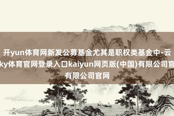 开yun体育网新发公募基金尤其是职权类基金中-云开ky体育官网登录入口kaiyun网页版(中国)有限公司官网